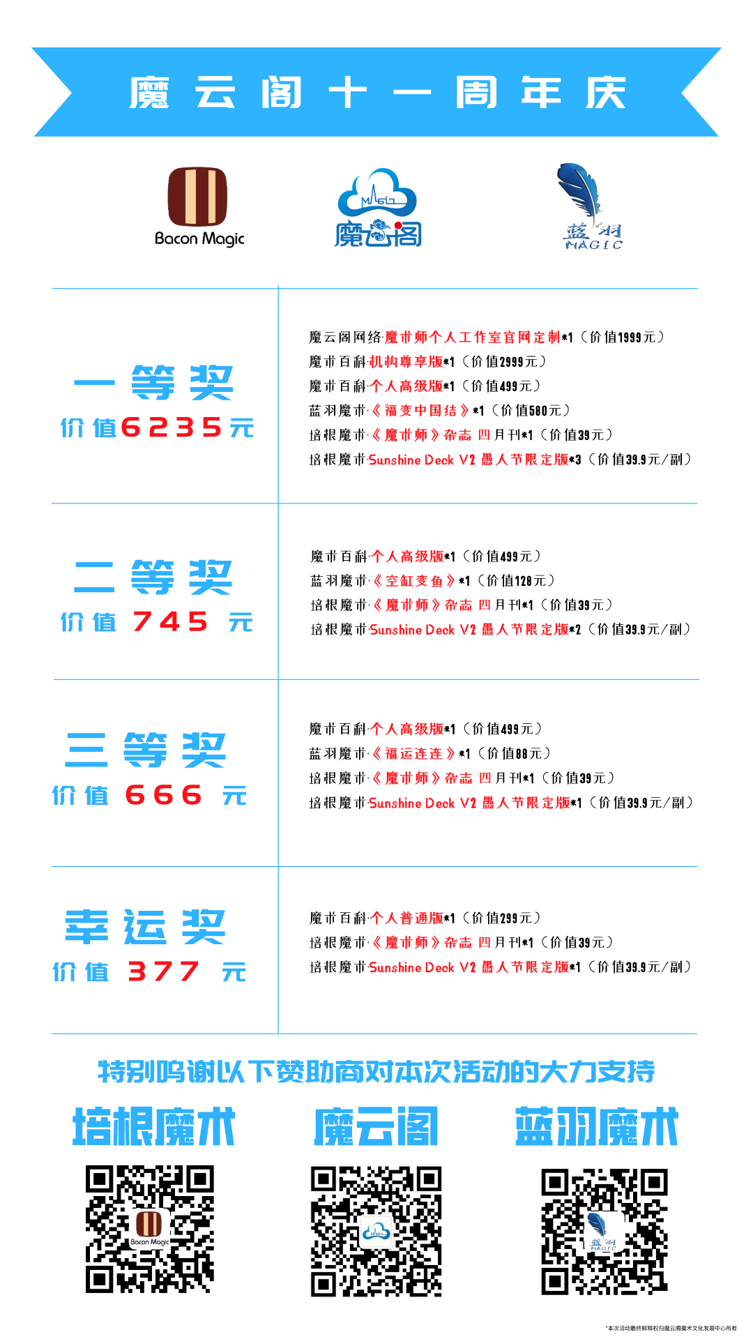 魔云阁2020年抽奖活动公告 最新动态 第1张